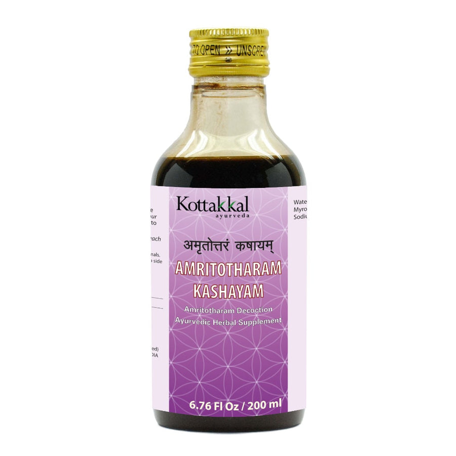 Amritotharam Kashayam Bottle, Ayurvedic Product manufactured by Arya Vaidya Sala, Kottakkal Ayurveda for USA Distribution