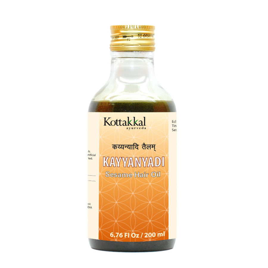 Kayyanyadi Sesame Oil Bottle, Ayurvedic Product manufactured by Arya Vaidya Sala, Kottakkal Ayurveda for USA Distribution