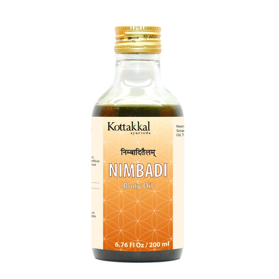 Nimbadi Oil Bottle, Ayurvedic Product manufactured by Arya Vaidya Sala, Kottakkal Ayurveda for USA Distribution