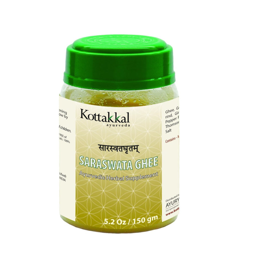 Saraswata Ghritam Bottle, Ayurvedic Product manufactured by Arya Vaidya Sala, Kottakkal Ayurveda for USA Distribution